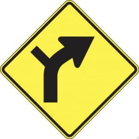 Accuform DIRECTION SIGN LEFT REVERSE CURVE 30 in  X FRW289HP